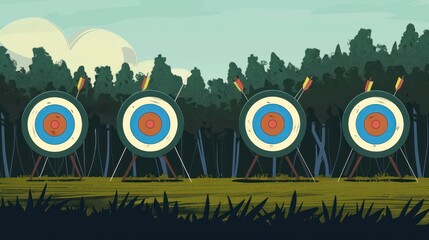 Archery Targets in a Forest Setting