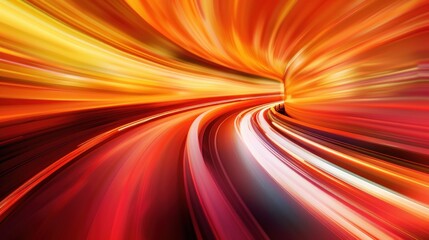 Canvas Print - Abstract Tunnel of Speed and Light