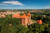 Fototapeta Kwiaty - Zamek w Nidzicy-  siedziba prokuratora krzyżackiego.