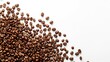© Suryani - Brown Coffee Beans Scattered on White Surface: A Perfect Morning Brew