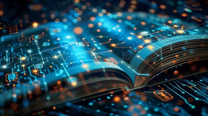 Poster - future of knowledge is digital. AI generated