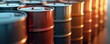 © Atchariya63 - Gas sector price chart, Crude oil barrels, Investment data, Digital painting, Neutral tones, Trading stats,