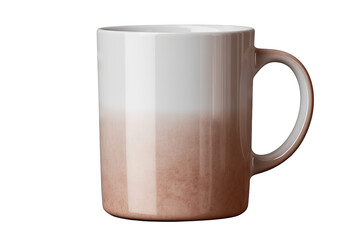 Ceramic coffee mug with minimalist design isolated on transparent background, ideal for branding and product display in high-resolution PNG format