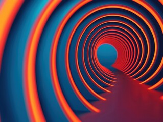 Poster - Abstract sound wave spiral symbolizes online audio series, creative, infinite with copy space, covering object with deep depth of field.