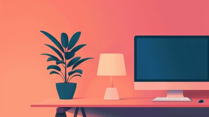 Poster - Online series with high-fidelity sound, flat design front view with copy space, covering all objects, deep depth of field.