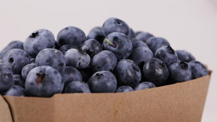 Wall Mural - organic blueberry in craft box food rotation delivery harvest