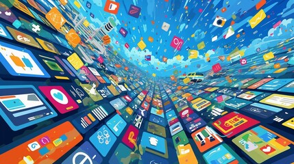 ウェブ検索イメージ、多くの情報とデータ6