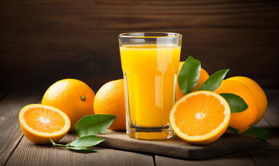 Canvas Print - Glass of Freshly Squeezed Orange Juice