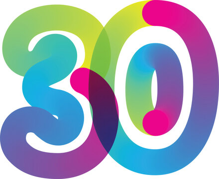 Gradient 3d number, Vector set of number