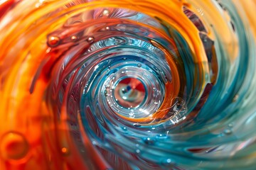 Wall Mural - An abstract swirl of vibrant colors, reminiscent of a modern painting.