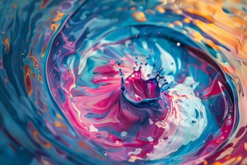 Wall Mural - An abstract swirl of vibrant colors, reminiscent of a modern painting.