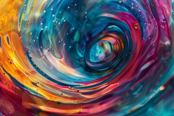 Wall Mural - An abstract swirl of vibrant colors, reminiscent of a modern painting.