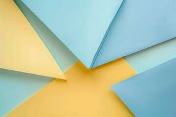 Wall Mural - geometric shapes and lines in pastel hues, creating a minimalist abstract composition
