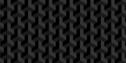 Vector of cube geometric pattern grid backdrop triangle background. Abstract cube geometric tile and mosaic wall or grid backdrop hexagon technology. black or gray geometric block cube structure.