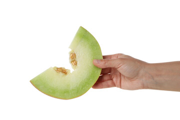 Sticker - PNG,A slice of fresh melon, isolated on white background