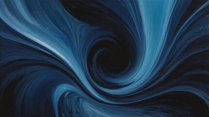 Sticker - abstract blue painting with swirl and vortex