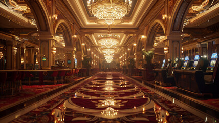 interior of the casino with luxury design 