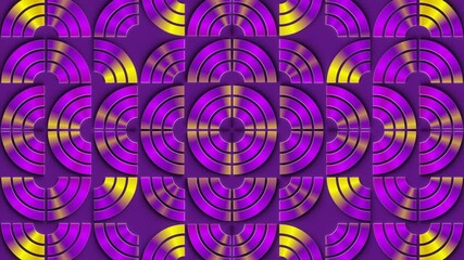 Leinwandbilder - 3d rendering loop animation of a repeating geometric pattern 4K