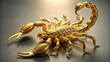 © Jotch - render depicting a detailed and intricate gold scorpion sculpture, gold, scorpion,render, sculpture, detailed, intricate, shiny