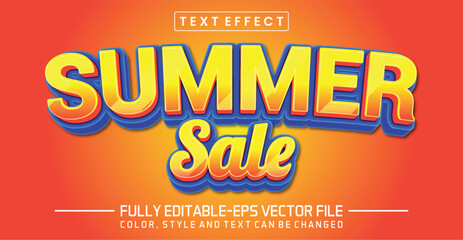 Poster - Summer sale  font Text effect editable