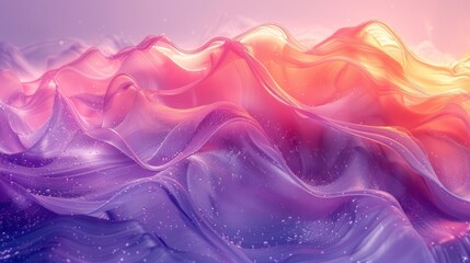 Wall Mural - Abstract Waves in Vibrant Hues