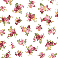 Wall Mural - Beautiful rose pattern perfect for textile design,