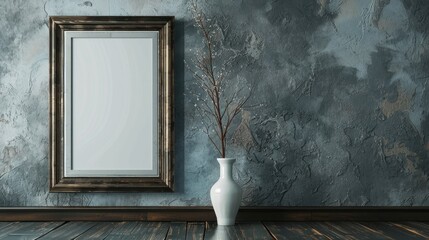 Poster - Empty wall frame with space for text