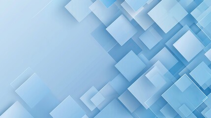 Wall Mural - Abstract light blue technology background with square shapes: modern digital design with geometric elements for high-tech applications and innovative visual projects.


