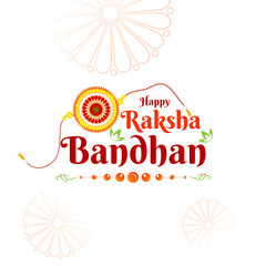 Wall Mural - Vector illustration of Happy Raksha Bandhan social media feed template