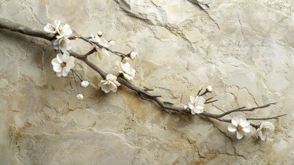 Handmade bridal twig on stone and ivory background wedding adornments for special occasions