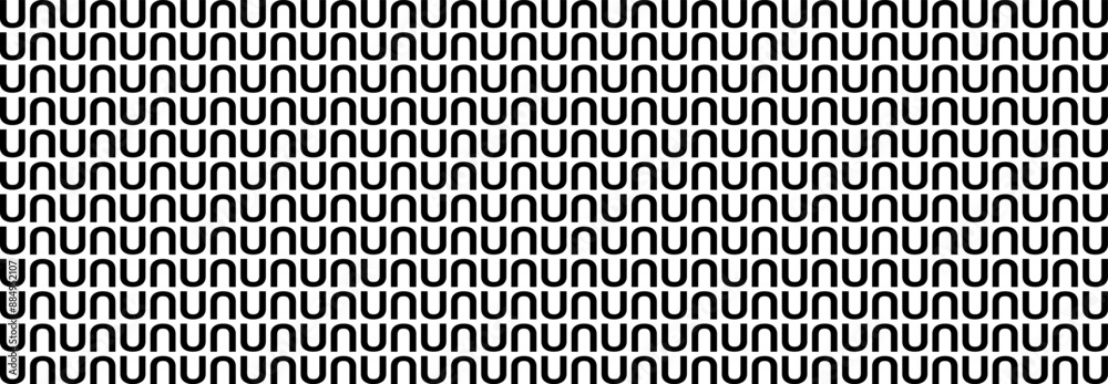 Pattern letter U Design, curve, Abstract Geometric, Illustration ...