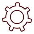© Muhammad Rizwan - settings Vector Line Maroon Icon Design