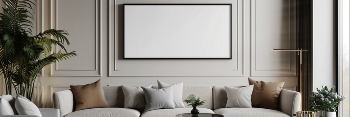 Poster - living room frame mockup