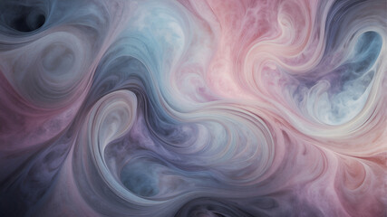 Wall Mural - Abstract swirls of color. An abstract painting of swirling colors in shades of pink, purple, and blue