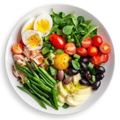 Poster - Nicoise salad lunch plate food.