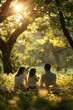 © Maria Vitkovska - Family having picnic together outdoors in nature