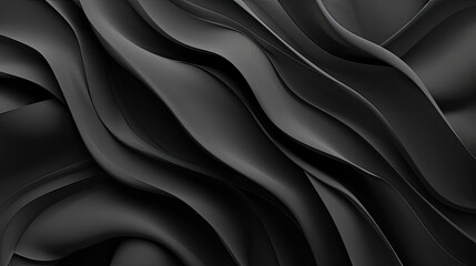 Wall Mural - abstract total black waves wallpaper,  8K resolution, HD wallpaper, 8k background