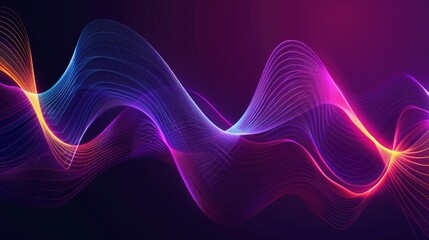 Poster - abstract color gradient audio wave sound