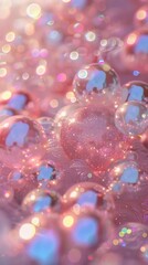 Poster - Pink pearls drop photo glitter balloon.