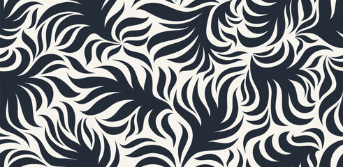 Wall Mural - Palm leaves seamless pattern.	