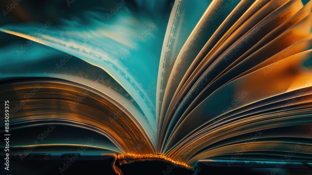 Unfilled Unfilled pages in a newly opened book Stock Photo | Adobe Stock