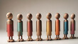 © TarikTalha - Colorful  Wooden figure peg dolls. creative thinking and human resources, Recruitment employee concept  AI generated image, ai