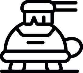 Poster - Line art icon of a modern high speed train speeding on its monorail