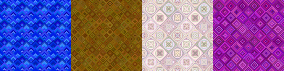 Poster - Seamless color geometric pattern set