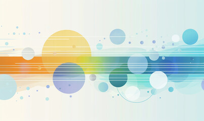 Fototapete - Light background with a gradient of colors, a light strip, circles, simple shapes, straight lines, vector graphics in symmetrical composition