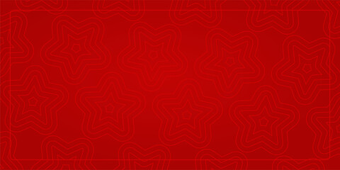 Wall Mural - red background star icon line art pattern. beautiful design for banner, greeting card, poster, web.