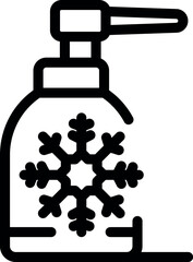 Poster - Winter season cream bottle with pump showing snowflake for cold weather protection