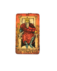 the Emperor, single Tarot Card on transparent Background