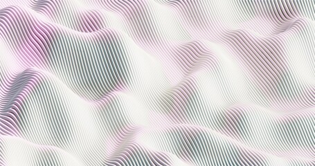 Poster - Abstract Wavy Line Pattern with Pink and Teal Highlights