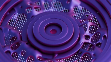 Poster - Abstract Purple Spiral Layers with Gradient Effect..
